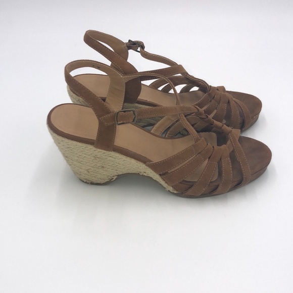 Nine West Faux Suede Wedges Size 9.5 - Picture 1 of 6